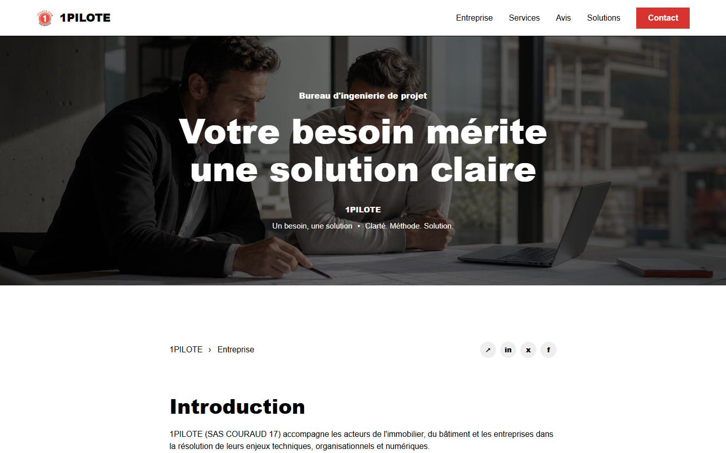 Aperçu du site 1PILOTE